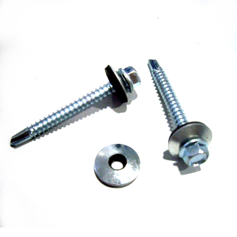Hex washer head self drilling screw with epdm bonded washer factory and
