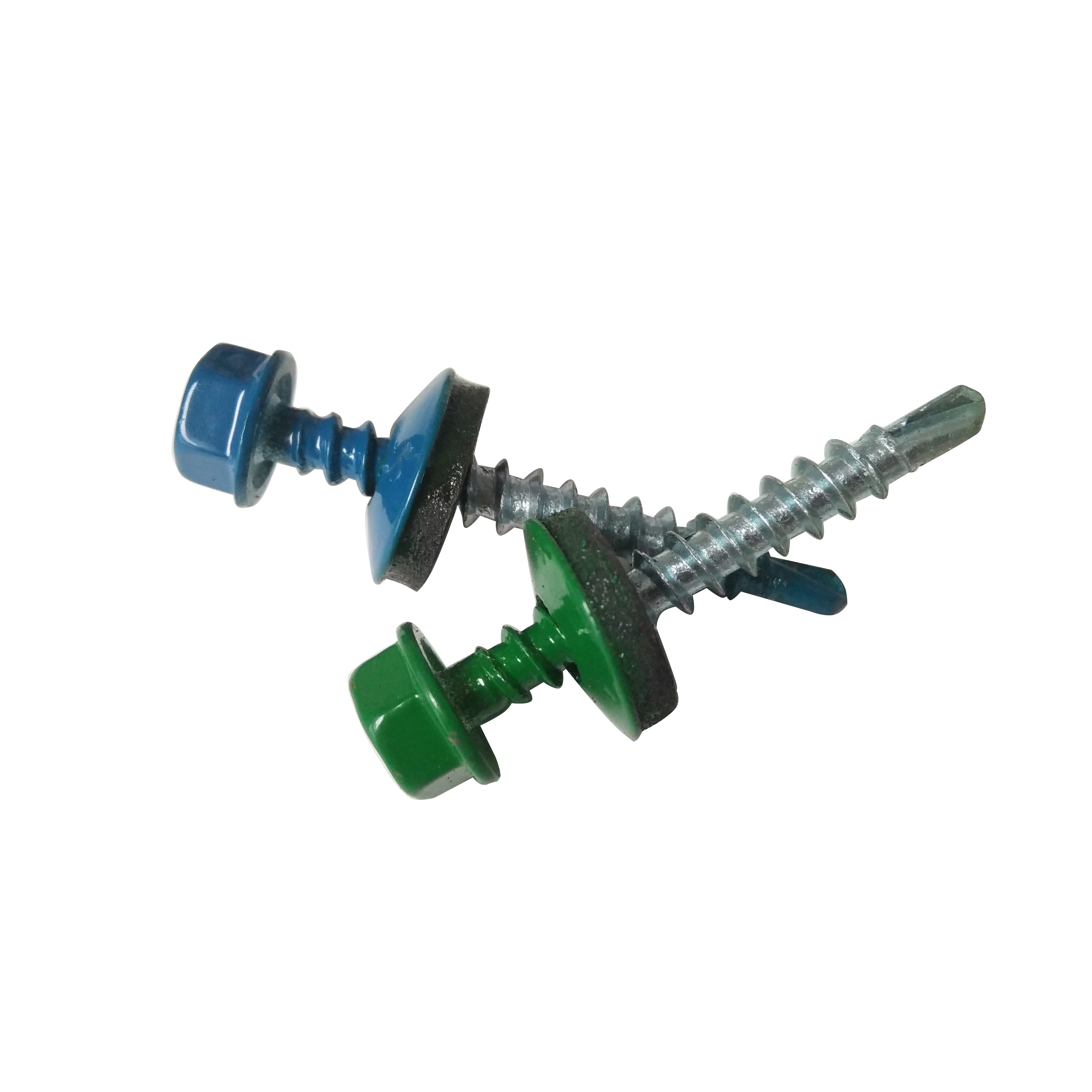 Color Painted Self drilling roofing screws with washer rubber factory