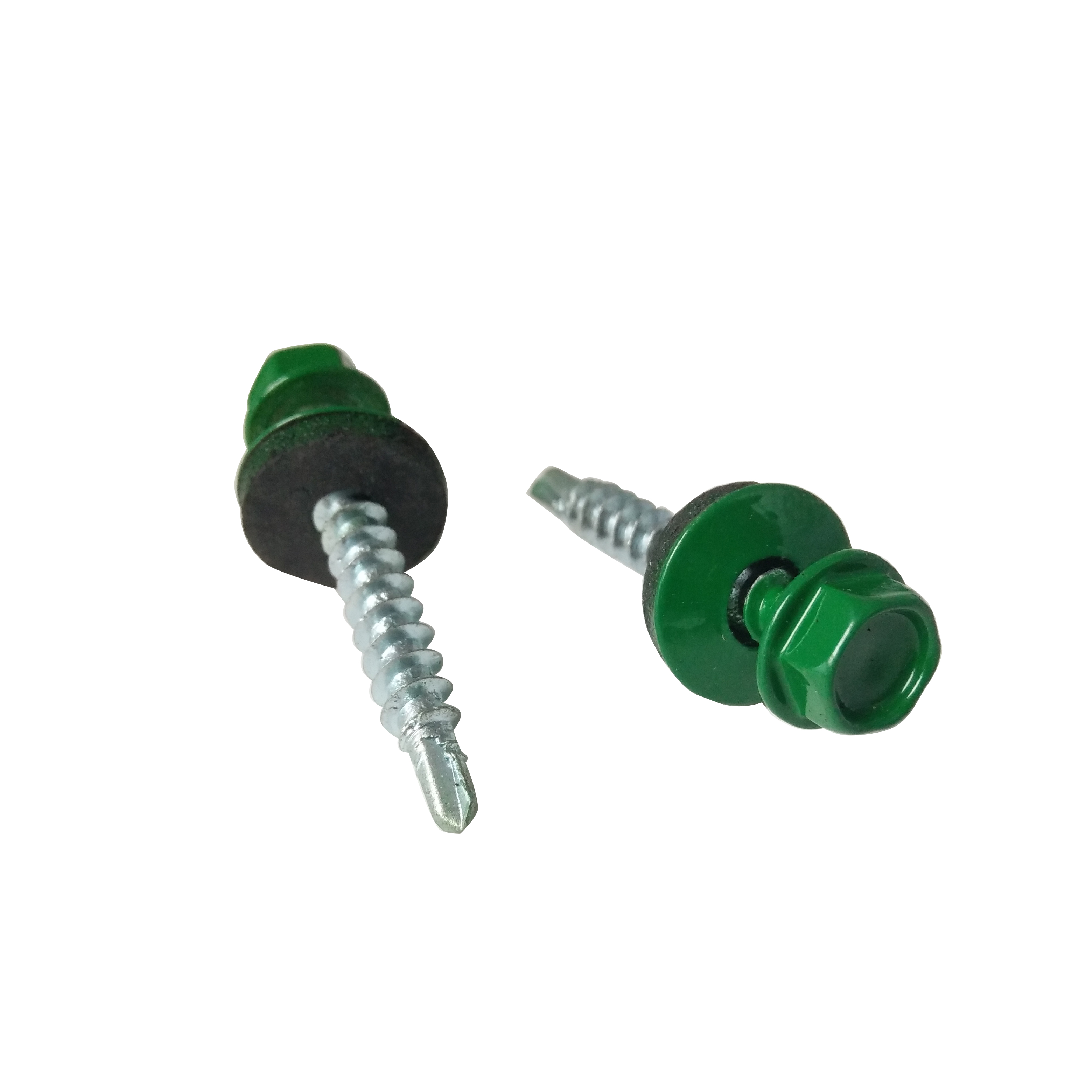 Color Painted Self drilling roofing screws with washer rubber factory